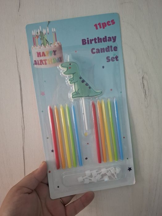 Świeczki na tort dinozaur