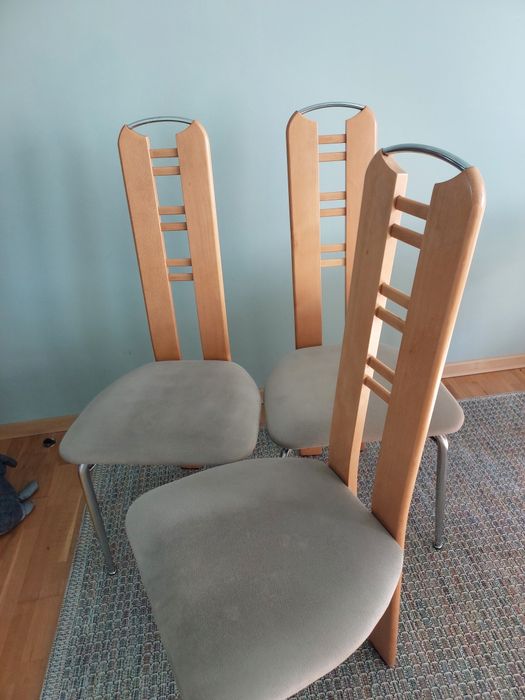 6 tapicerowanych krzeseł