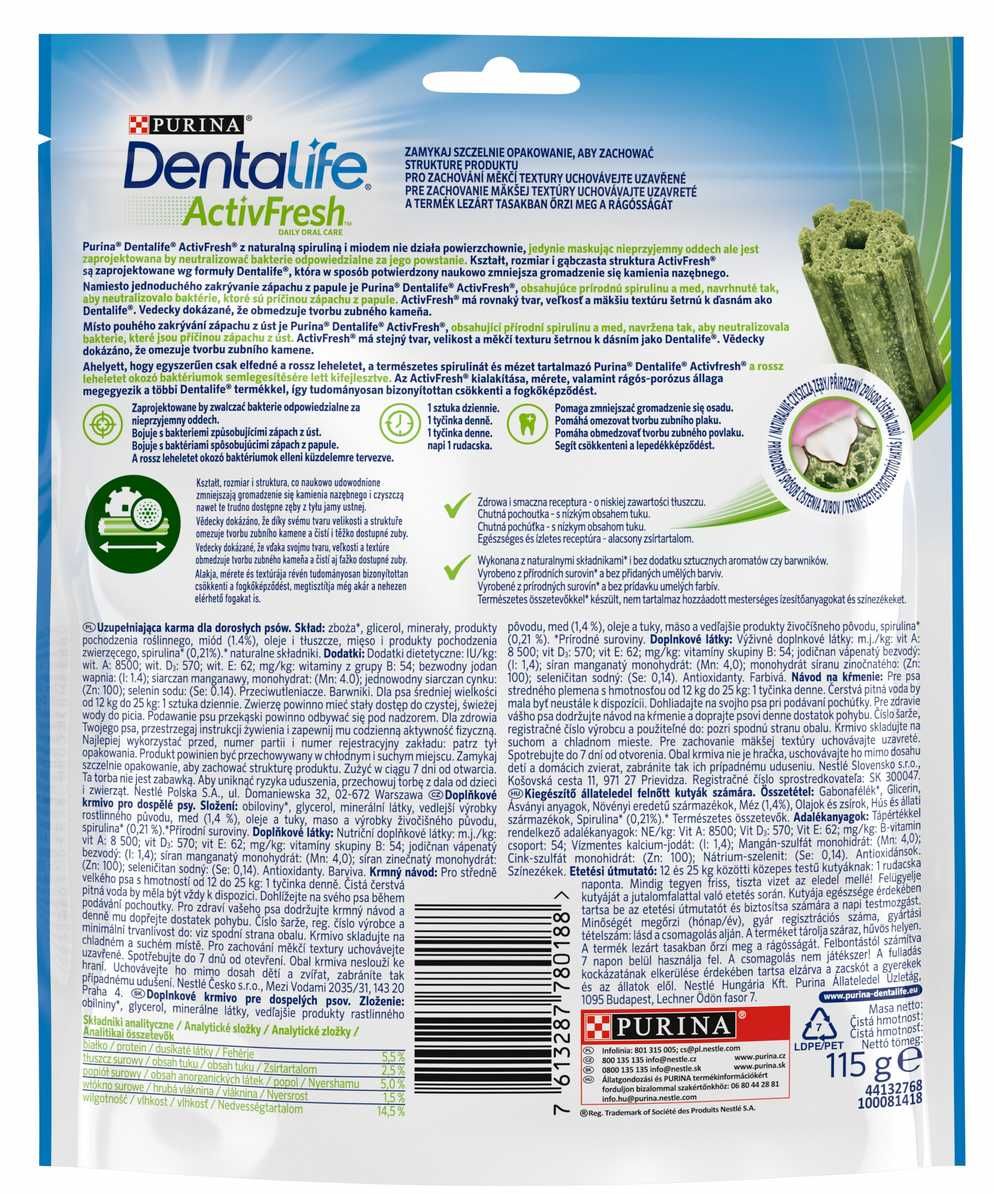 PURINA Dentalife Active Fresh Medium 115g Przysmak Dla Psa karma