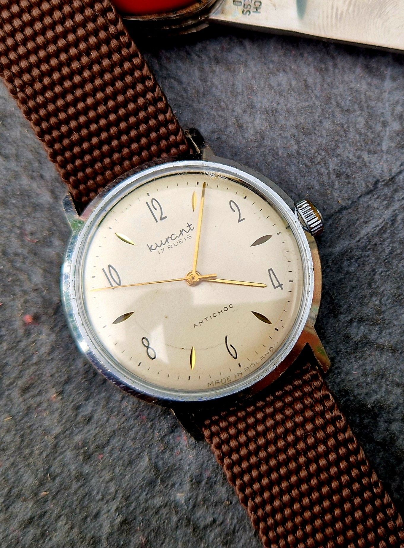 KURANT 17 rubis Błonie Wodoszczelny zegarek męski Vintage