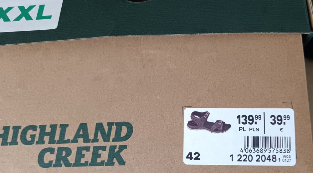 Nowe sandały damskie highland creek rozm. 42