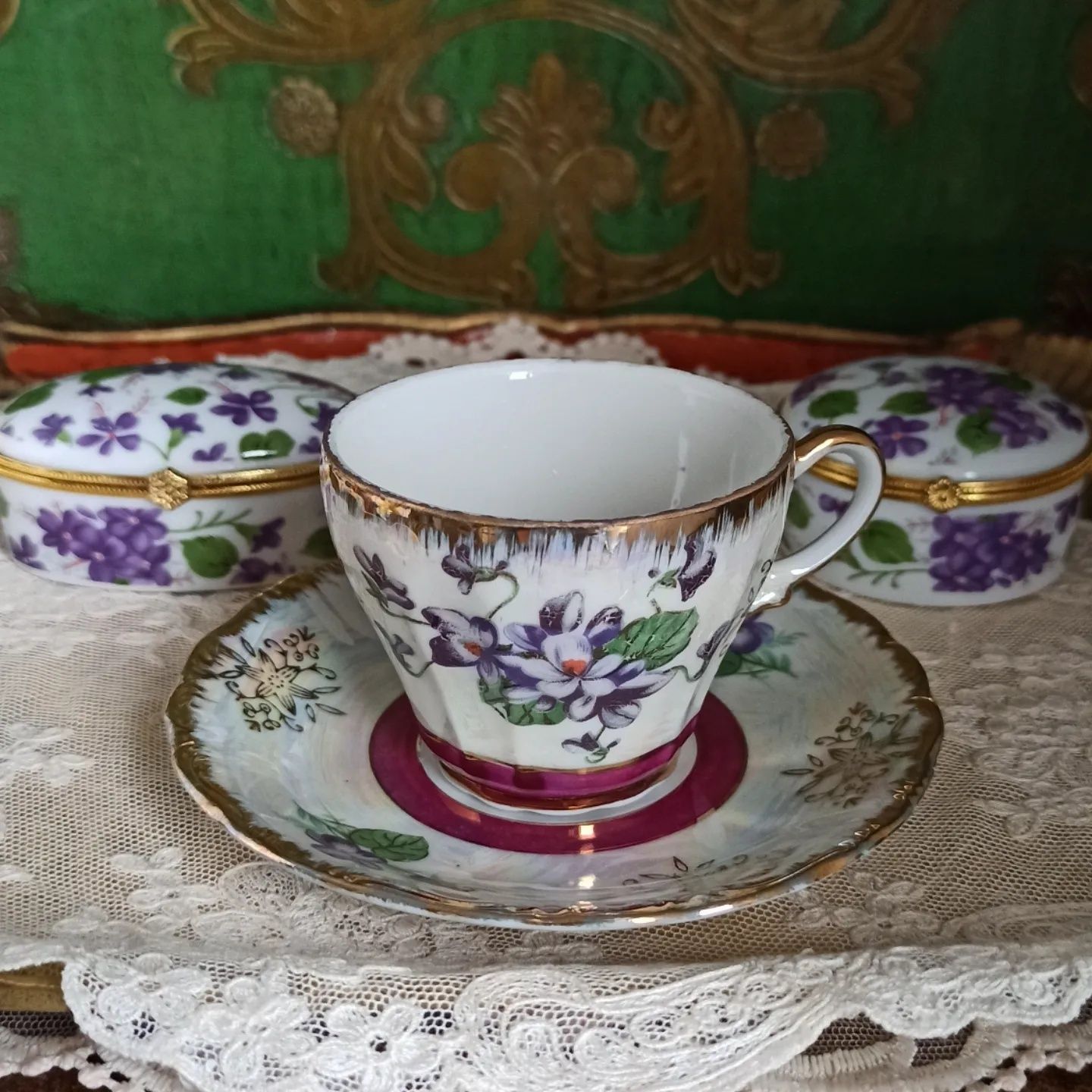 Кофейные пары Англия Франция антиквариат костяной фарфор чашки подарок