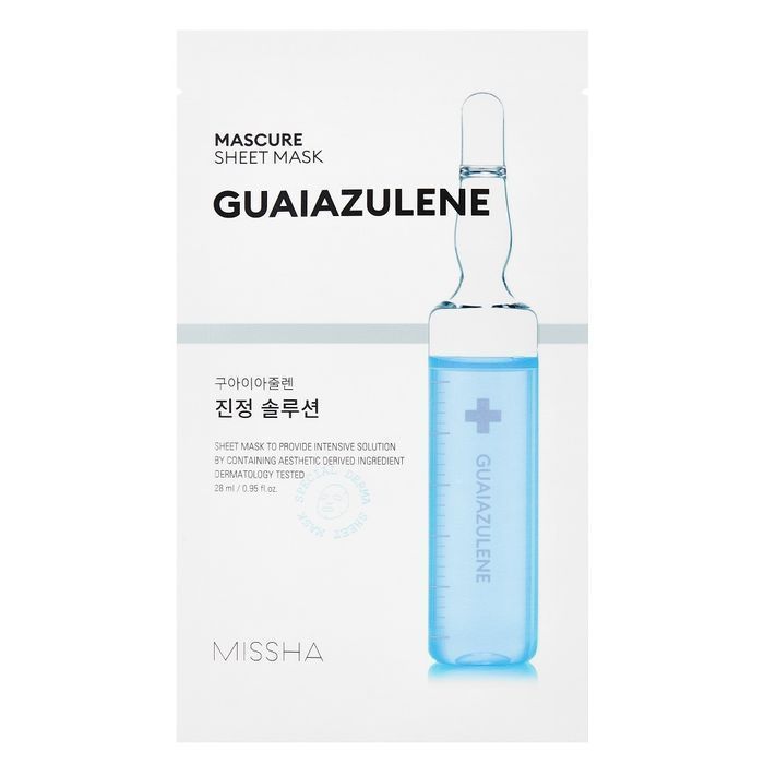 Missha Mascure Guaiazulene łagodząco-regenerująca maseczka w płachcie