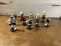 11 bonecos futebol miniatura tipo Subuteo