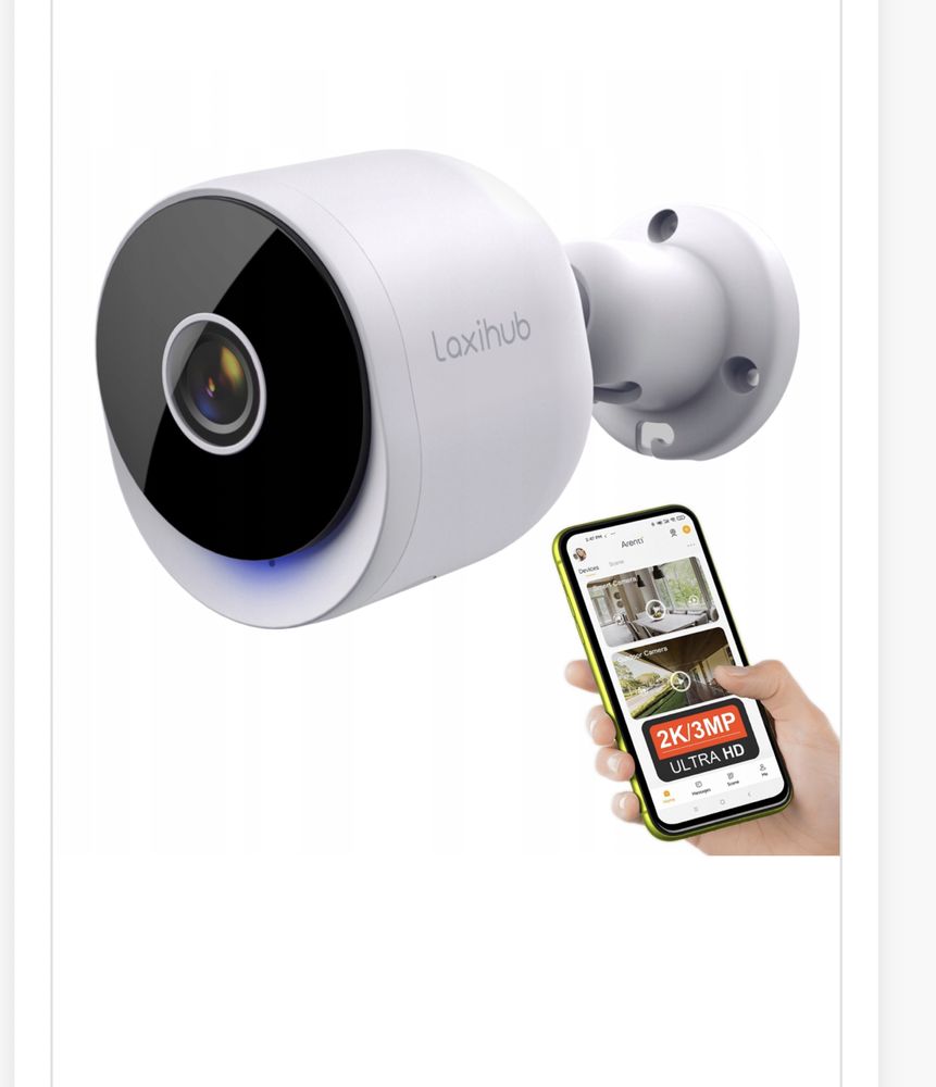 IP-камера безпеки LAXIHUB OUTDOOR O2, UHD 2K/3MP