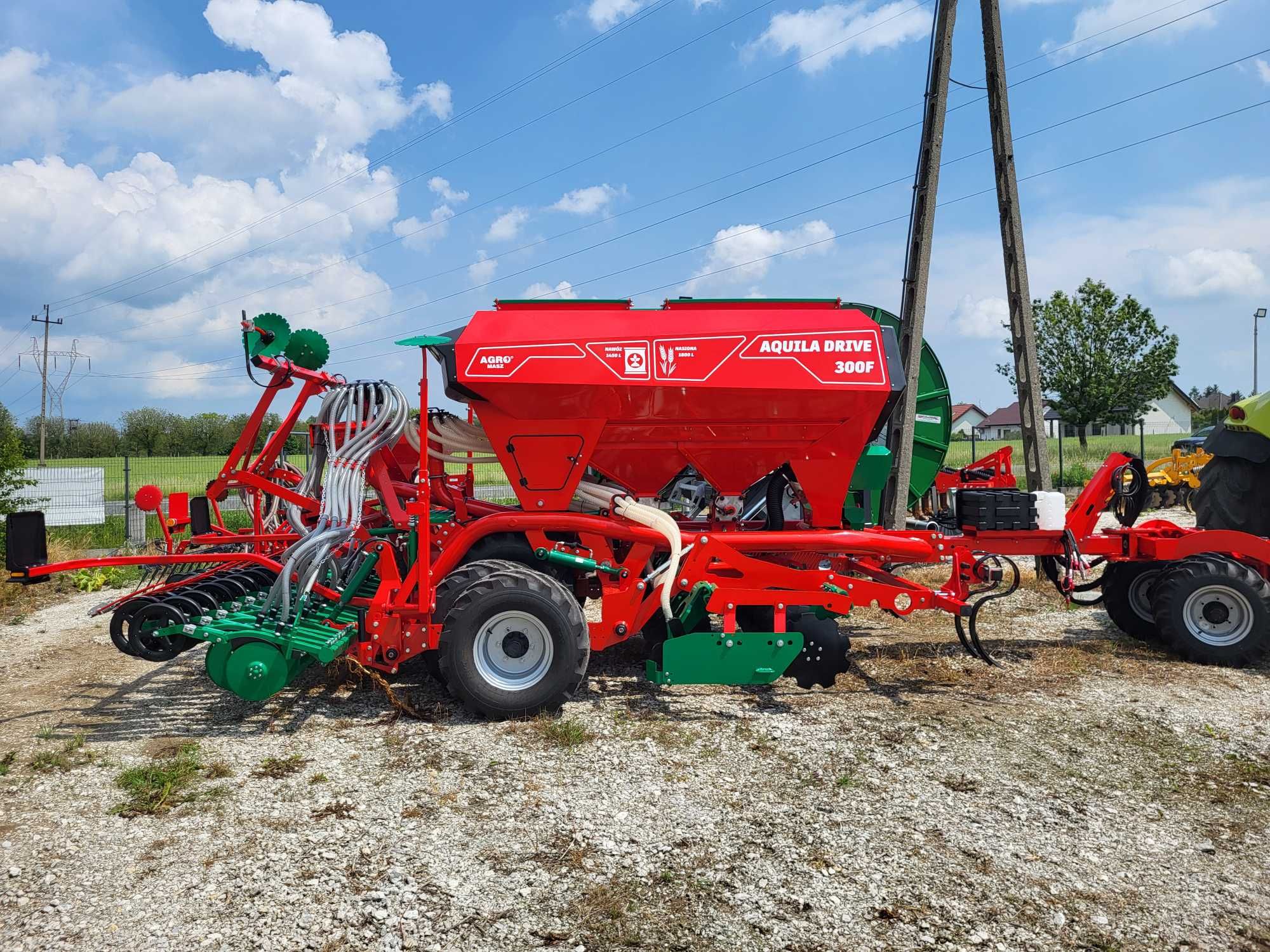 OD RĘKI !!! Siewnik zbożowy pneumatyczny Agro-Masz Aquila Drive F 300