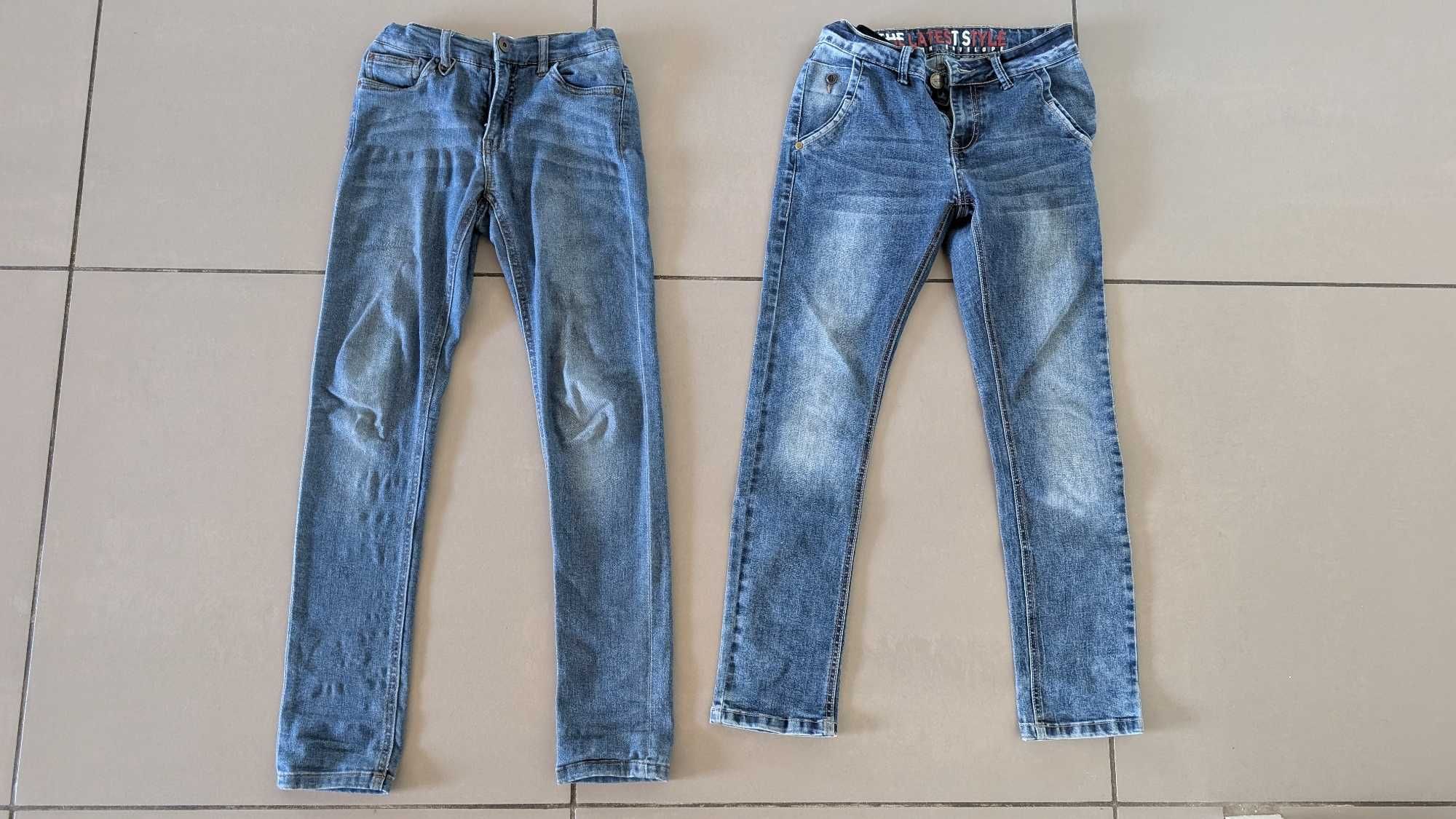 Spodnie jeansy chłopięce r. 140-146 , 2 pary