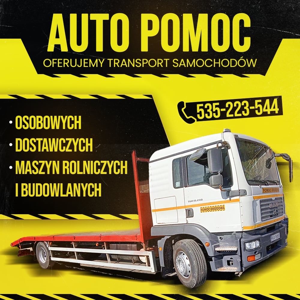 Transport maszyn budowlanych rolniczych busów aut osobowych