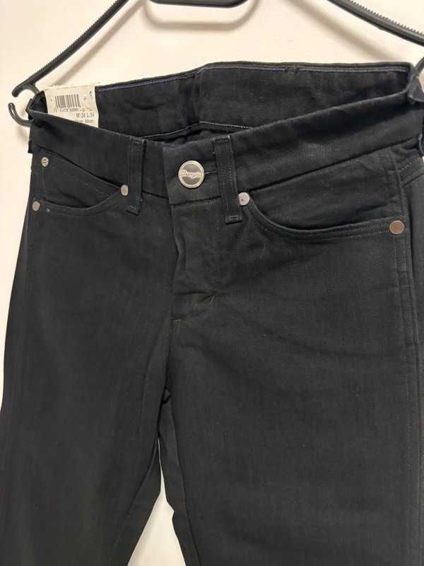 Wrangler Sofia W26 L34 Damskie Jeansy Slim Fit Czarne Stretch Denim