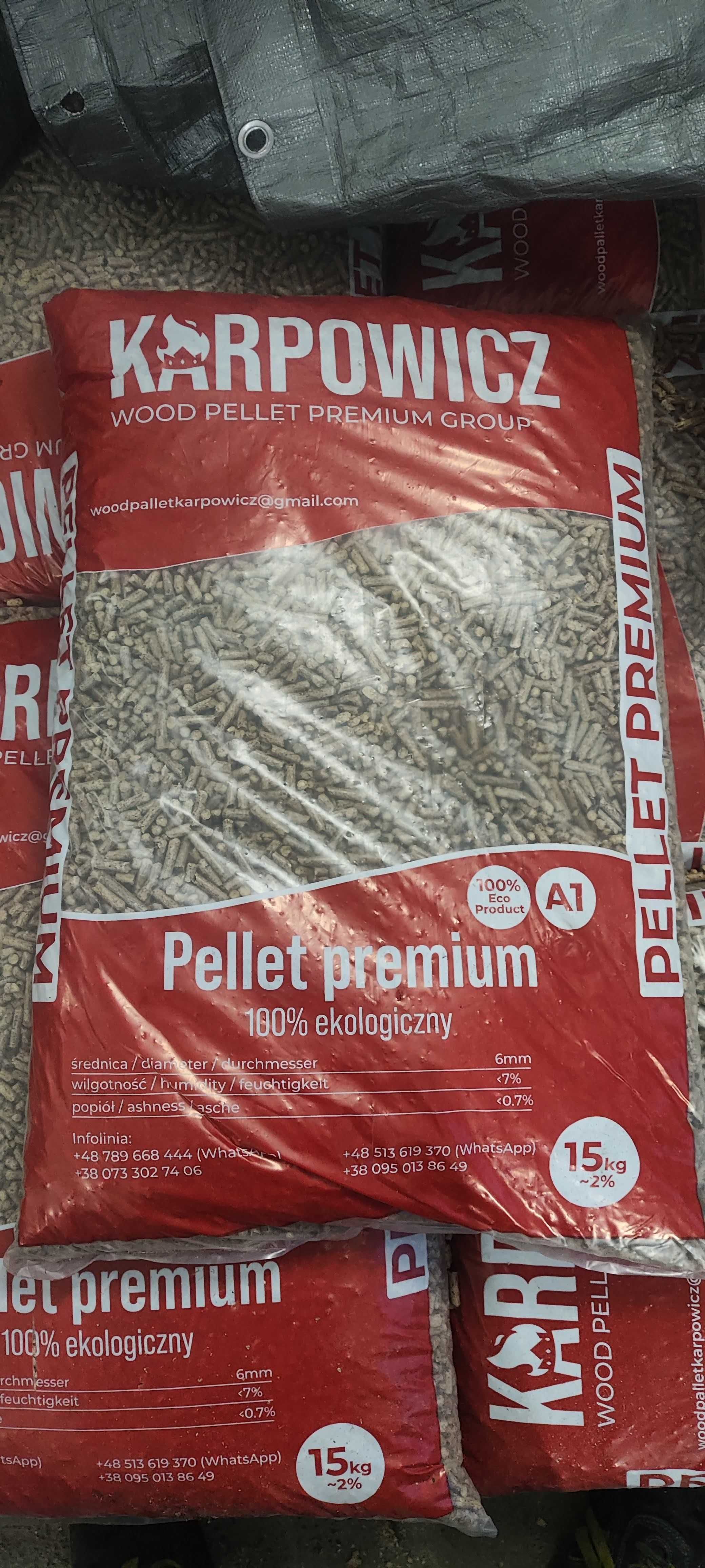 Pellet sosnowy 6mm czysta trocina EN A1 Szybka Dostawa Hurt/Detal