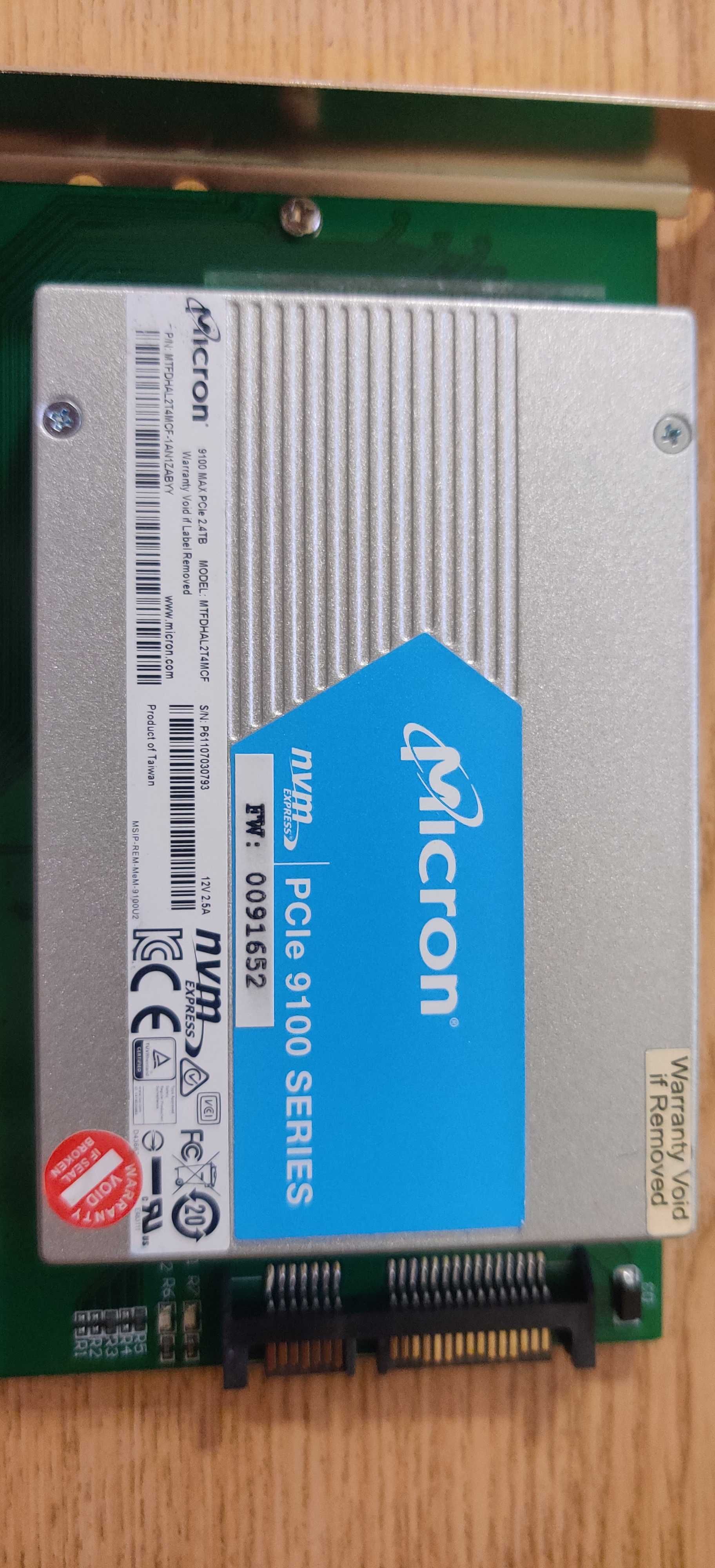 Продам SSD Micron 9100 MAX 2.4tb (U.2/NVME)