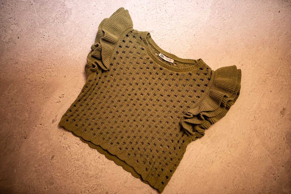 Bezrękawnik sweterek Zara roz. S