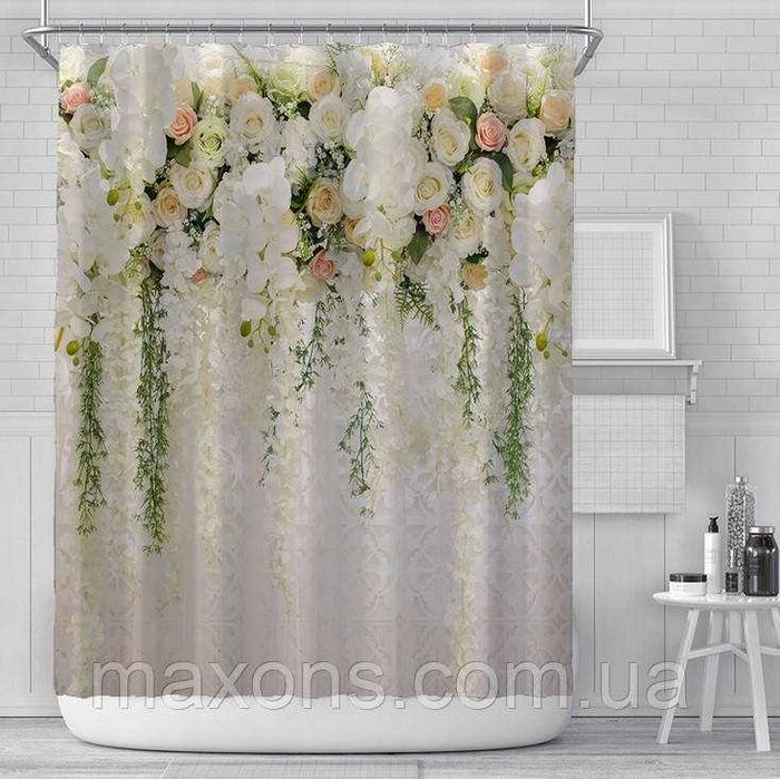 Шторка для ванни і душа тканинна, 180х200