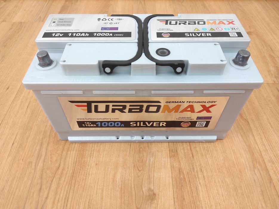Автомобільний акумулятор TURBOMAX SILVER 110Ah 1000A R+