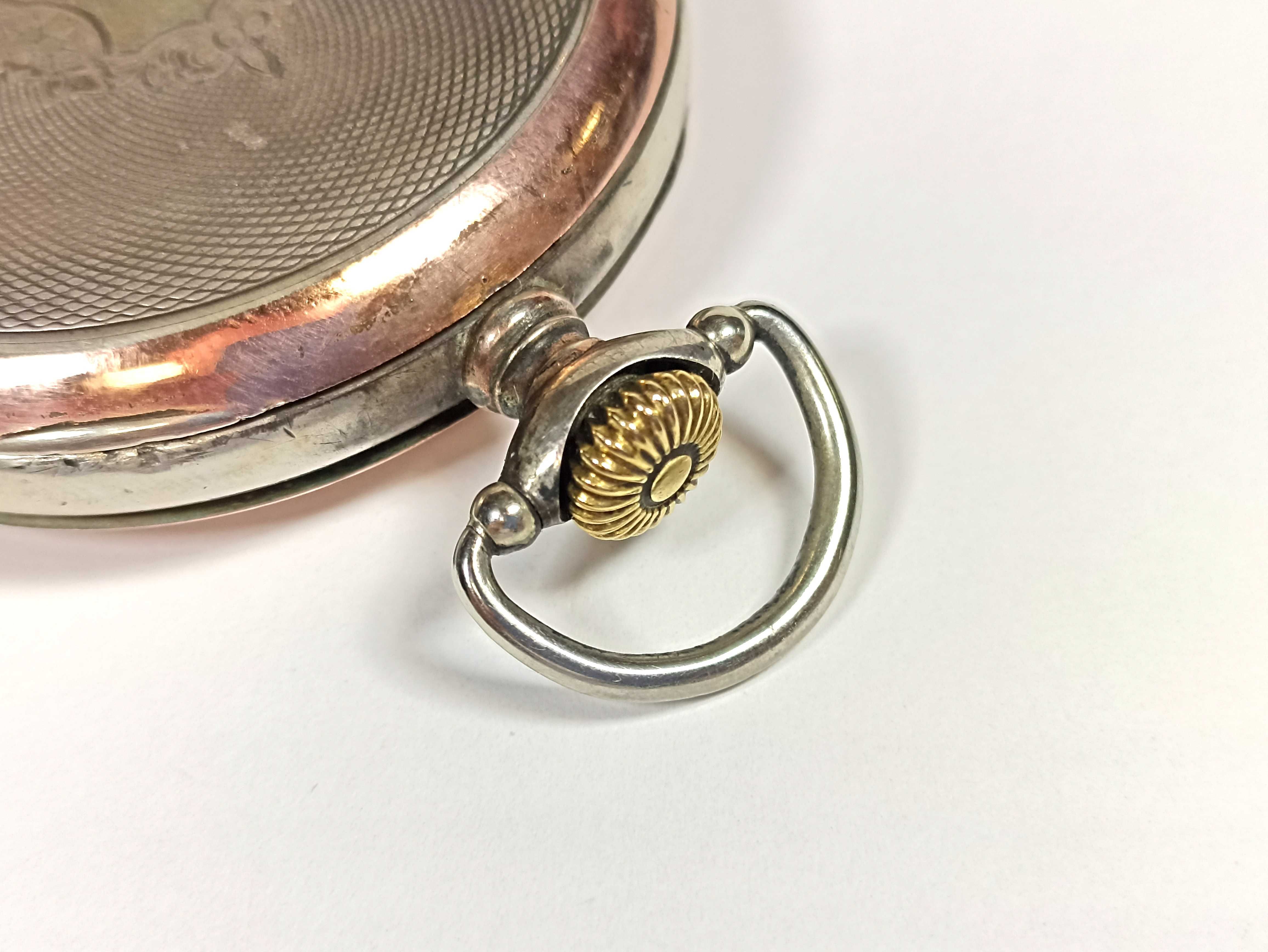 SREBRNY ZEGAREK OMEGA kieszonkowy vintage pr.800