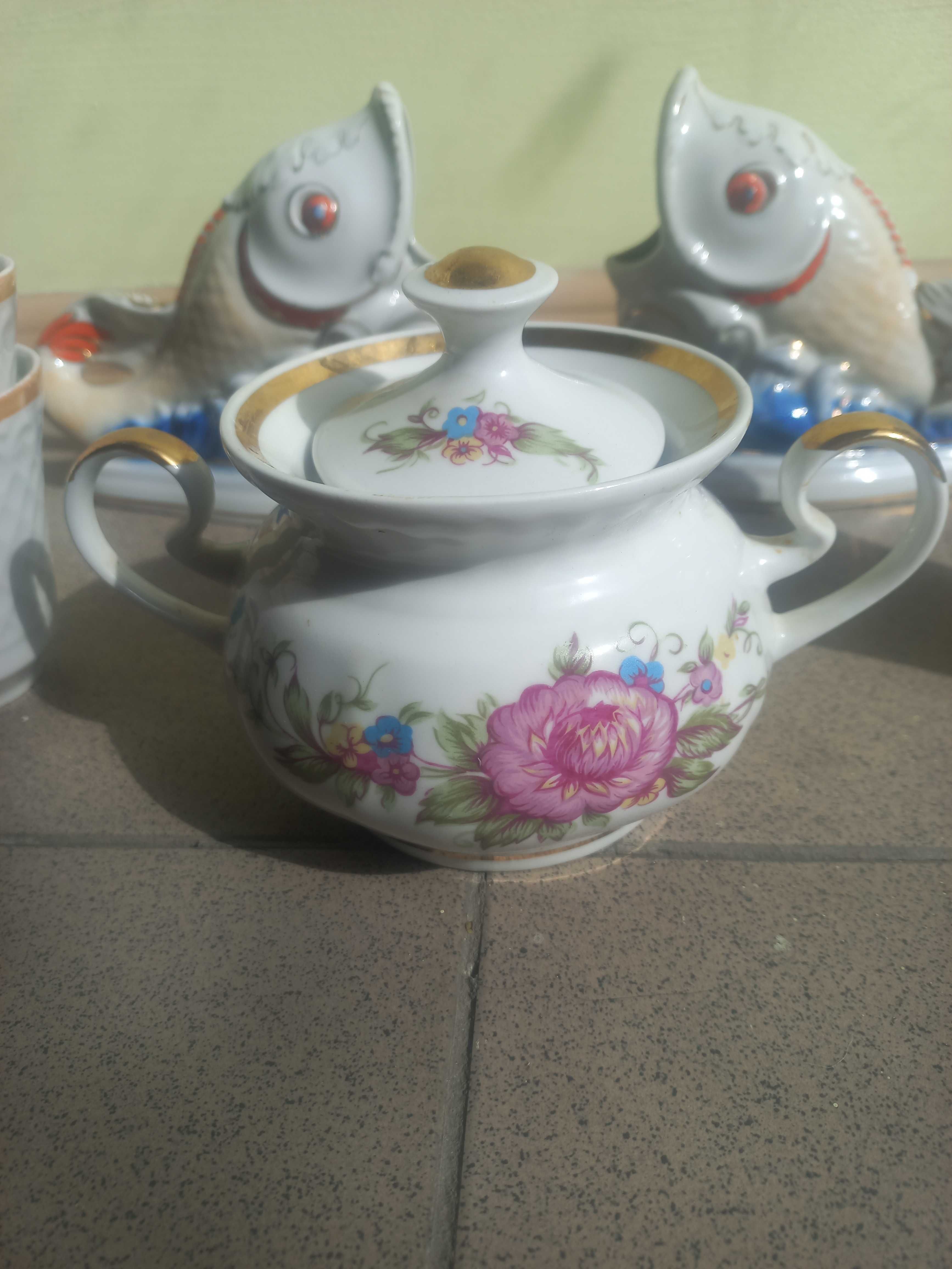 Цукорниця сахарница серветниця рибка чашки фарфор