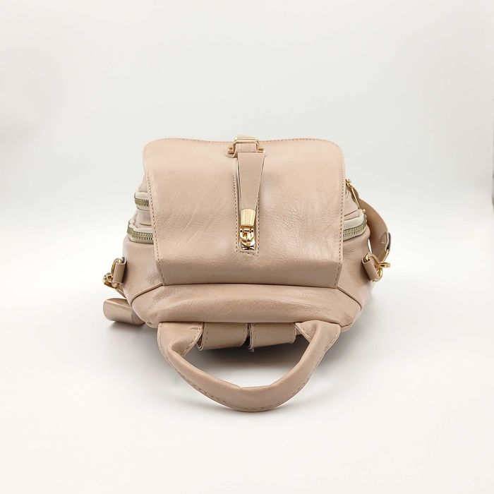 Plecak damski skórzany z klapą Mochila Bolsos biały