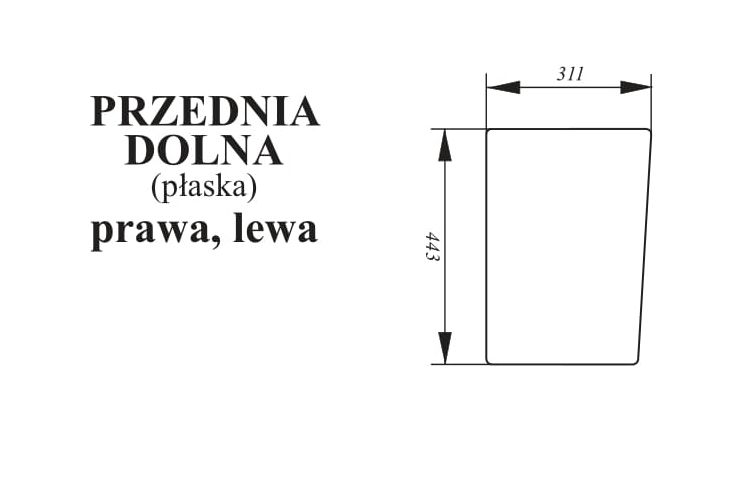Szyba przednia dolna Renault RS 103-12, 103-14, 61-12, 61-14, ACX580