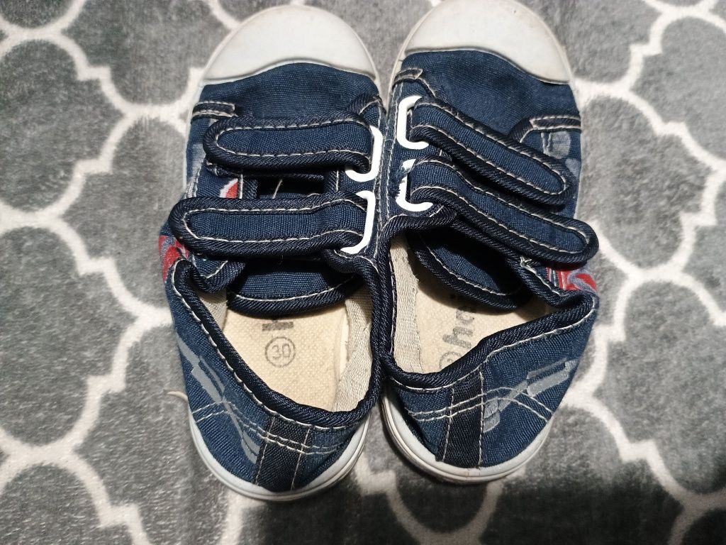 Niebieskie granatowe buty półbuty kamasze trampki adidasy r. 30