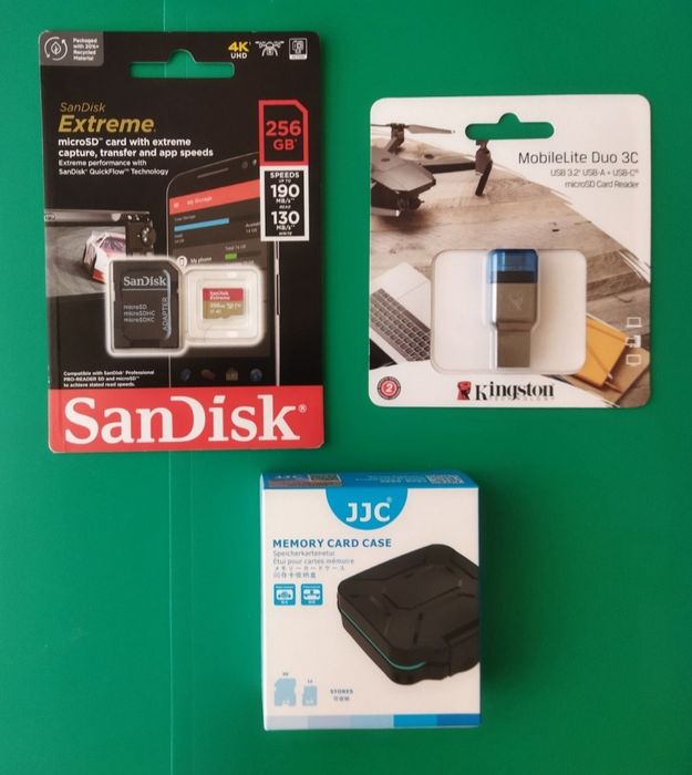 Карти пам'ятi 3в1-SanDisk Extreme 256GB.+ Soni 64gb PSVita набiр 3в1