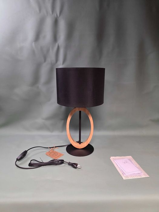 Lampa stołowa nocna metal drewno Eglo Basildon 1