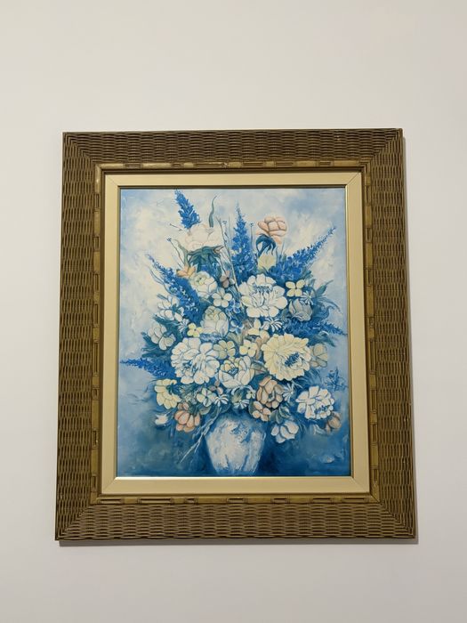 Quadro floral azul