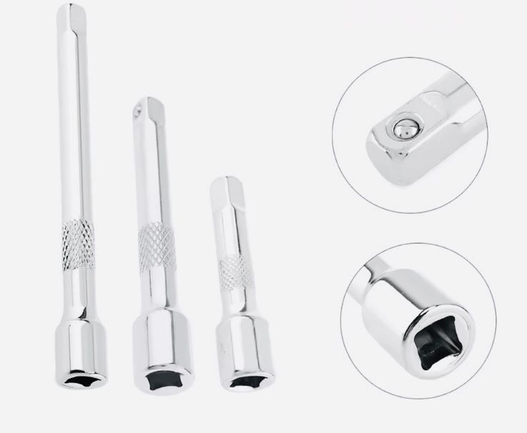 Набор удлинителей на головки трещотки 1/4 Подовжувач 50/75/100 мм 3шт