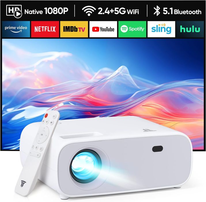 Projektor Mini Full Hd 1080P 18000L Wifi Bluetooth Usb Hdmi 4K TvStick
