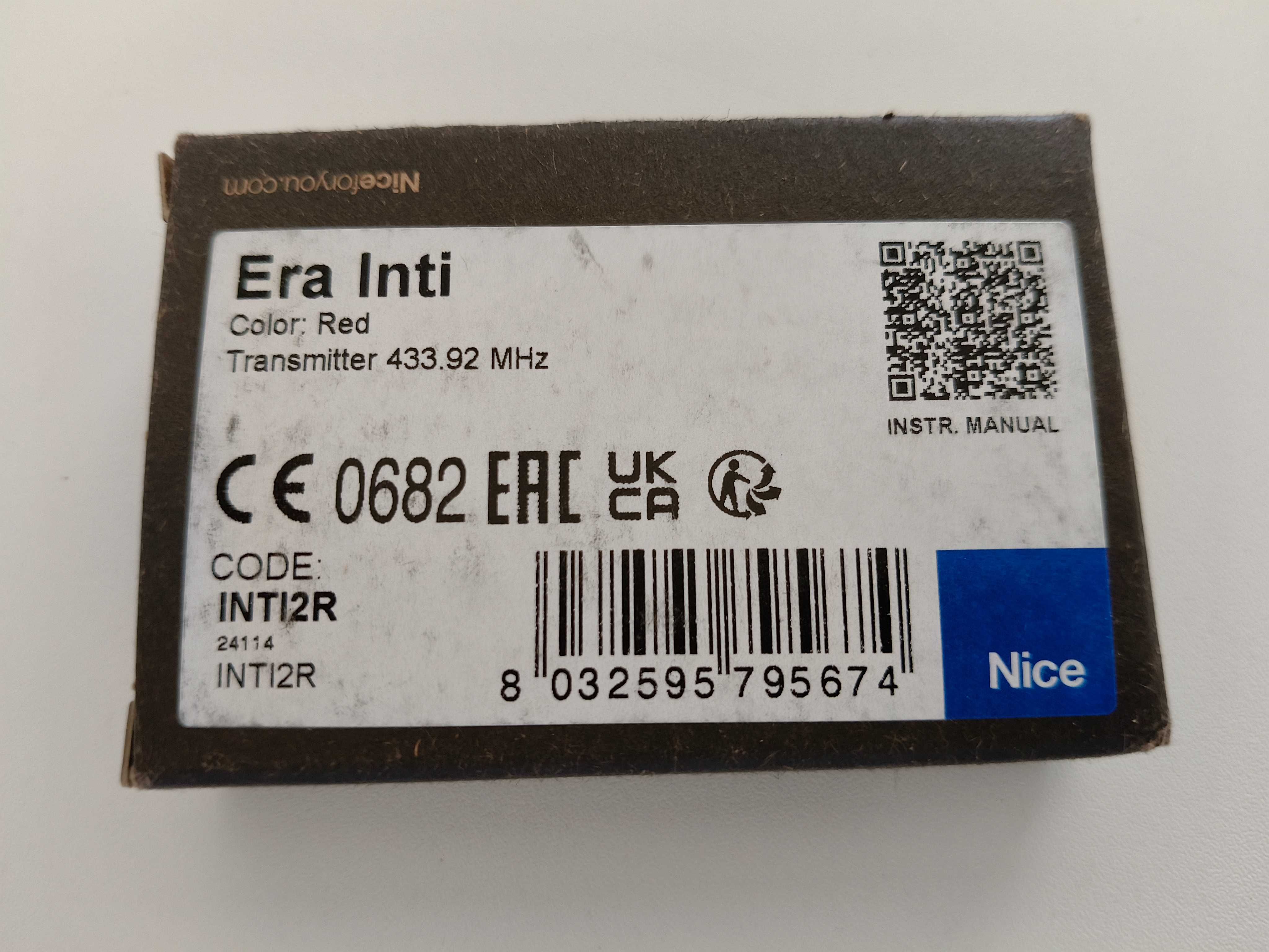 Pilot do bramy NICE Era Inti (INTI2G) 433,92 MHz