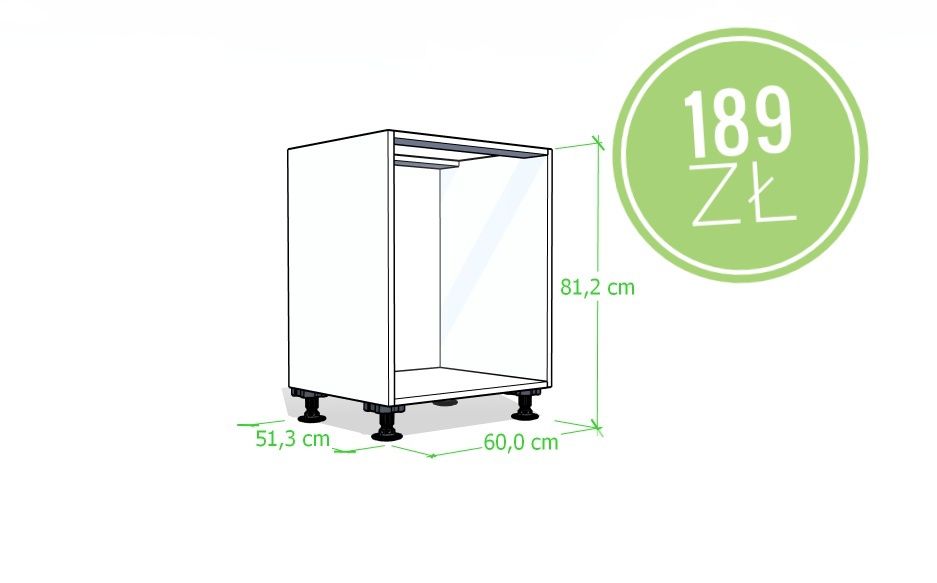 Szafka 60cm biała