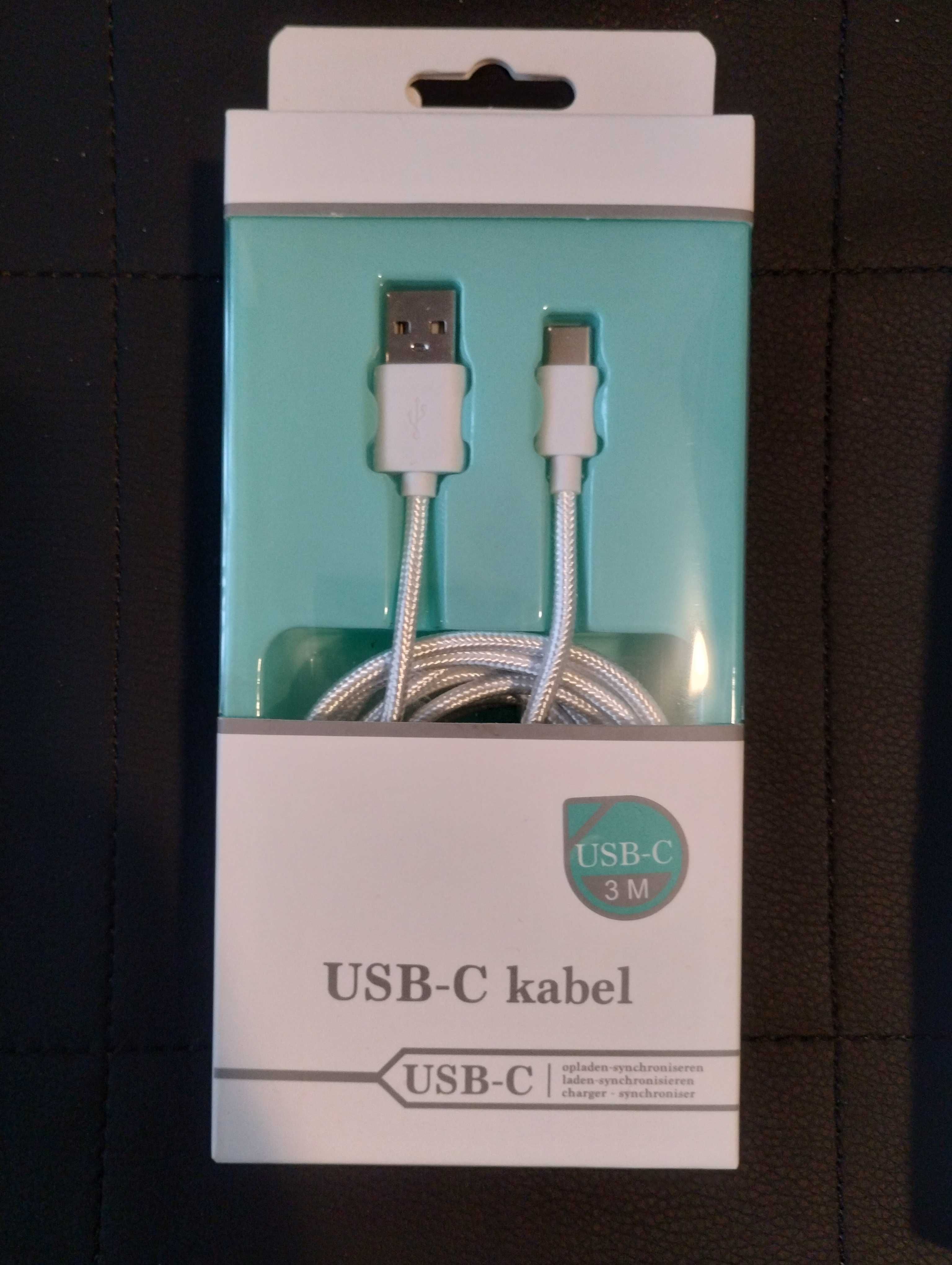 Кабель USB C USB A, 3 метра, телефон планшет адаптер