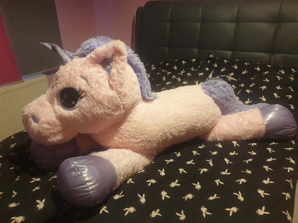 XXL Jednorożec maskotka olbrzym różowa bardzo duża ok.140 cm