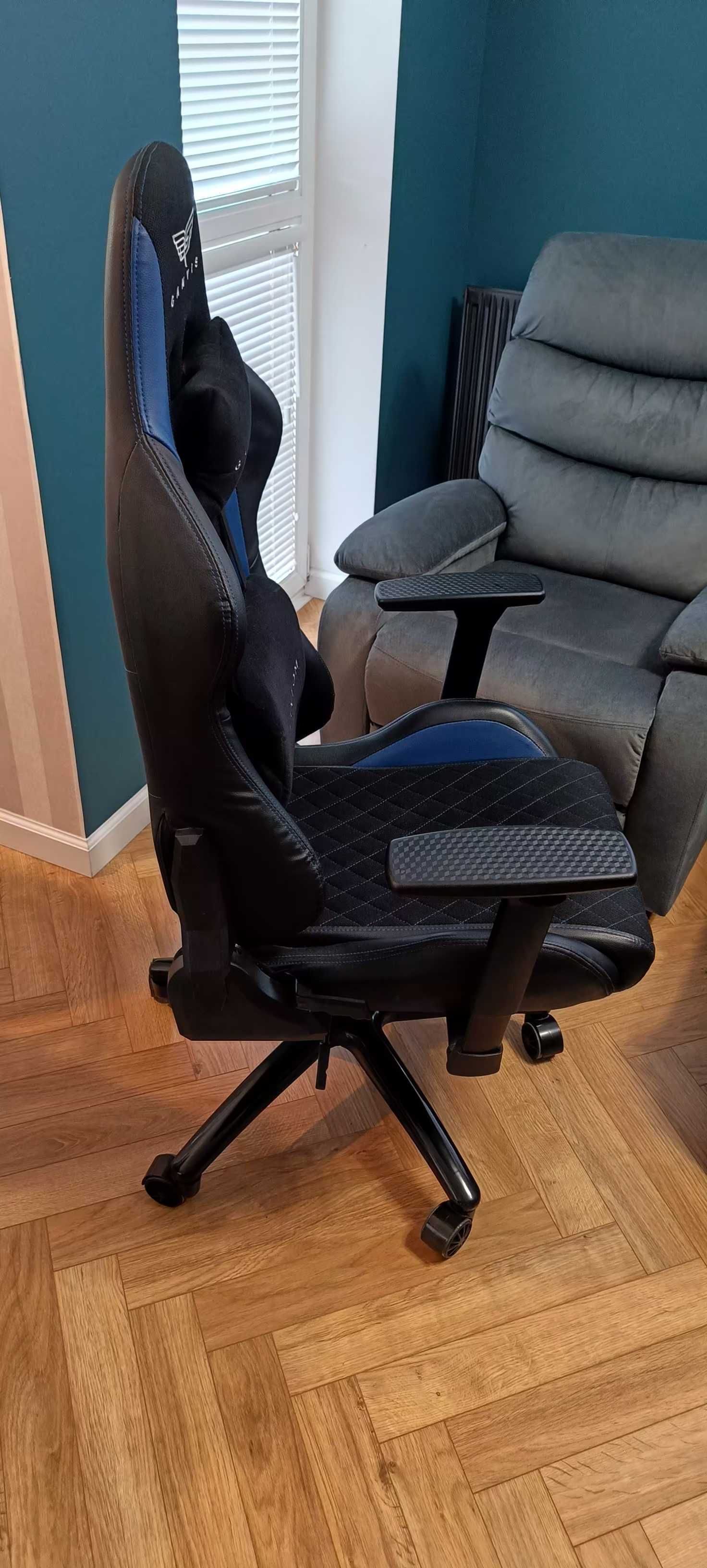 Materiałowy Fotel Gamingowy Gamvis PHANTOM Niebieski