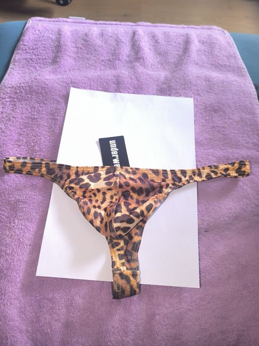 Stringi męskie push up pantera