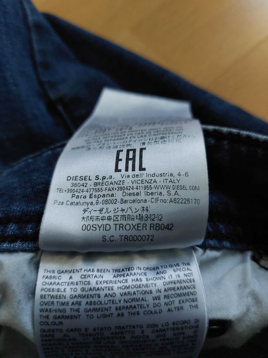 Diesel Troxer W34 L32 spodnie dżinsy jeansy slim skinny rurki 34/32