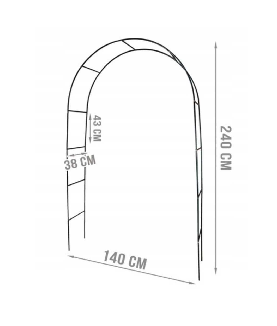 PERGOLA Ogrodowa Łuk 240cm + Kotwy