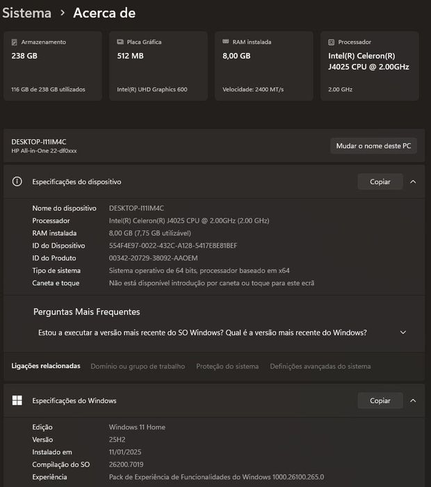 Desktop HP All-in-One