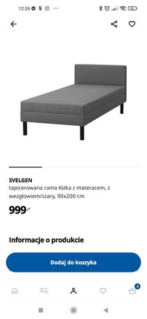 Łóżko IKEA svelgen