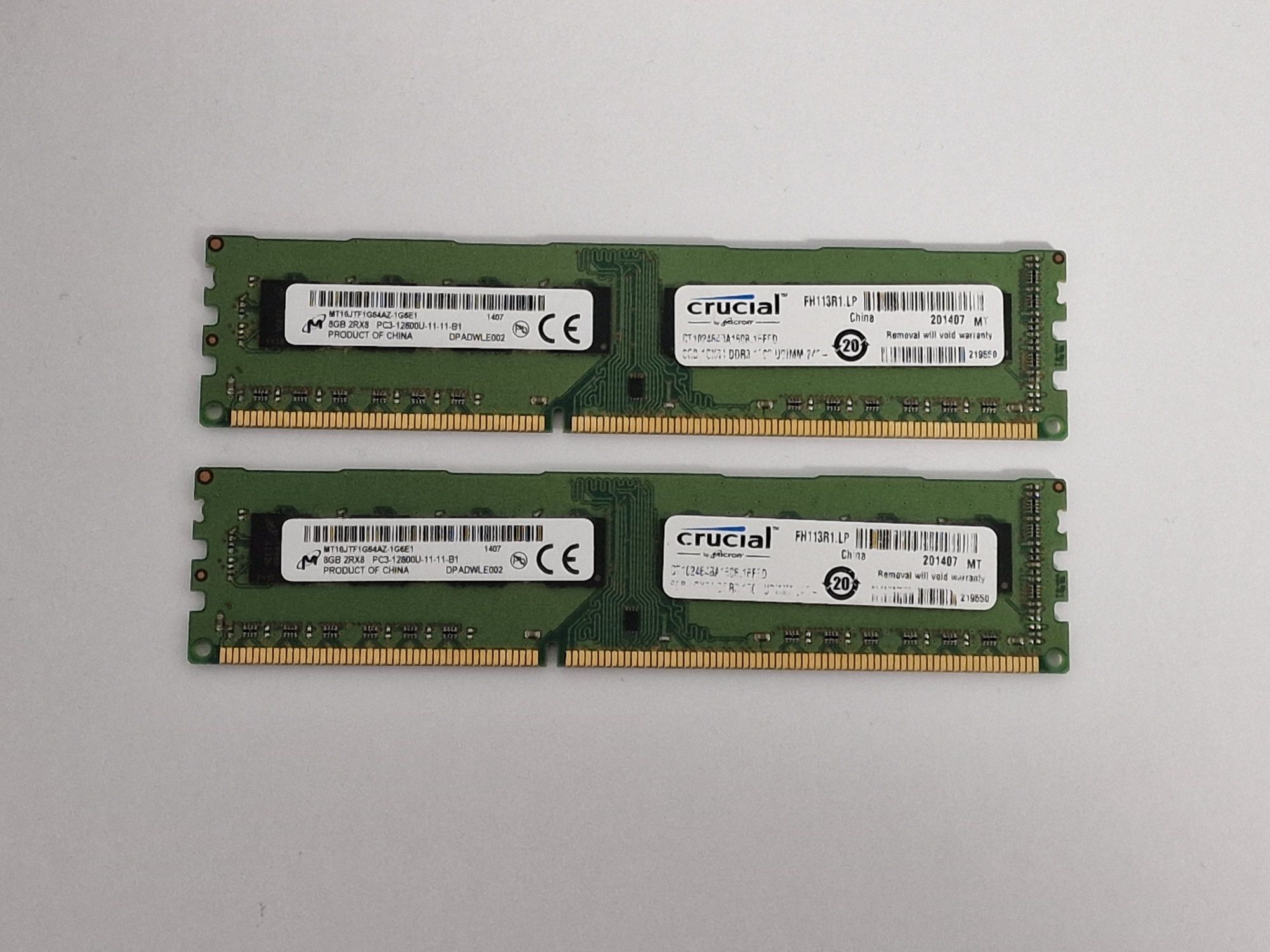 Оперативна пам'ять DDR3 16gb Crucial, дві планки по 8gb