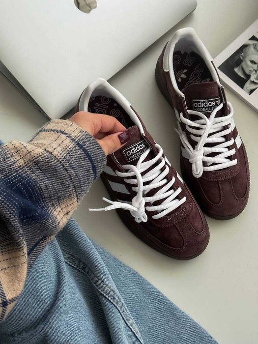 SALE! Кросівки Adidas Handball Spezial Brown White 36 37 38 39 40 41