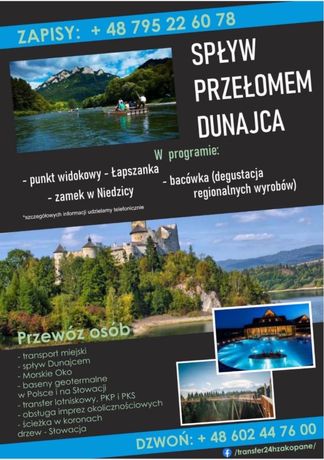 Spływ Dunajcem wycieczka w Pieniny
