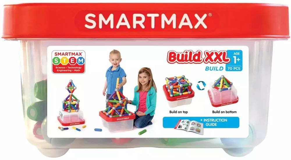 Build XXL klocki magnetyczne, zestaw edukacyjny. SmartMax