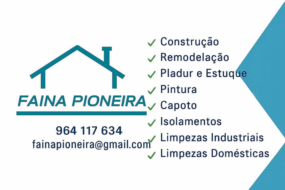 FAINA PIONEIRA – Construção, Remodelações e Limpezas