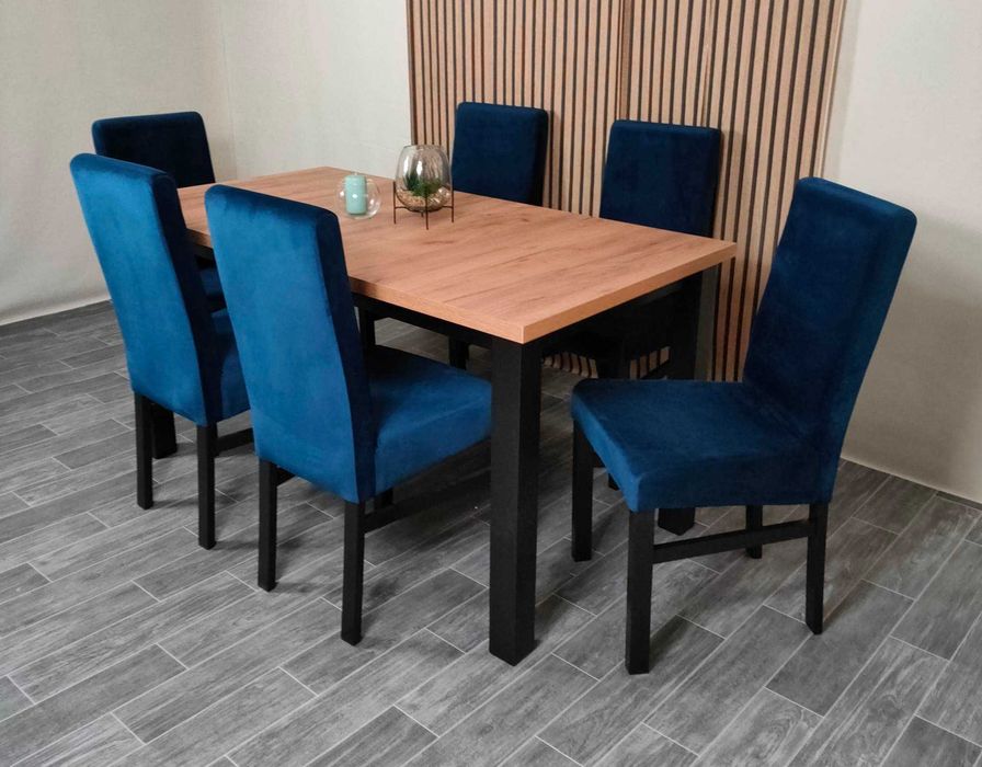 Zestaw stół 6 krzeseł meble dostępne od ręki