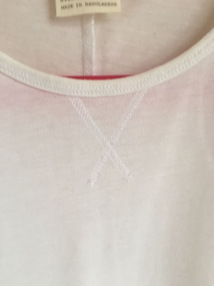 ZARA t-shirt S/XS złamana biel,dłuży fason
