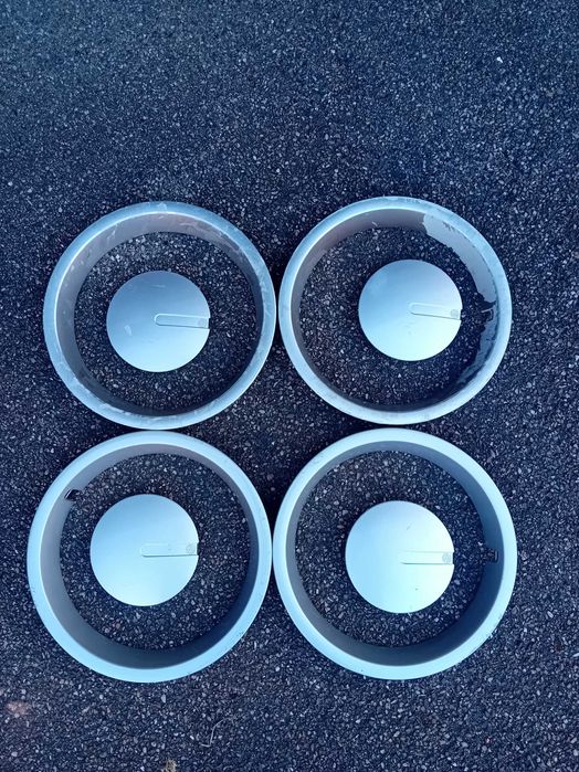Conjunto de 4 Aros + 4 Centros de Jante originais Volkswagen Golf