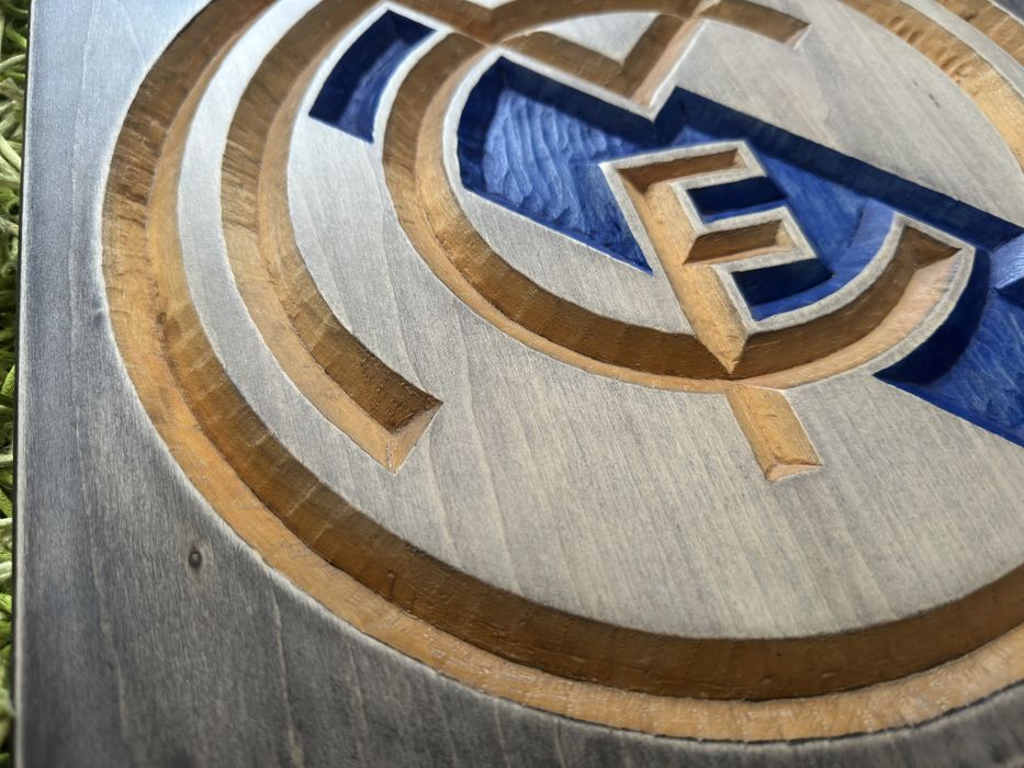 Herb drewniany Real Madryt