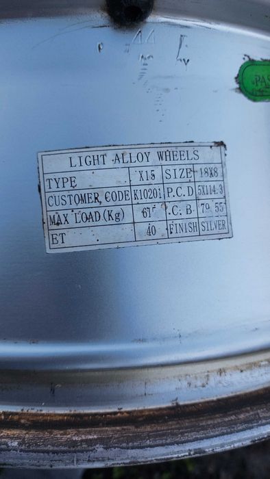 Alufelgi 18 5×114.3