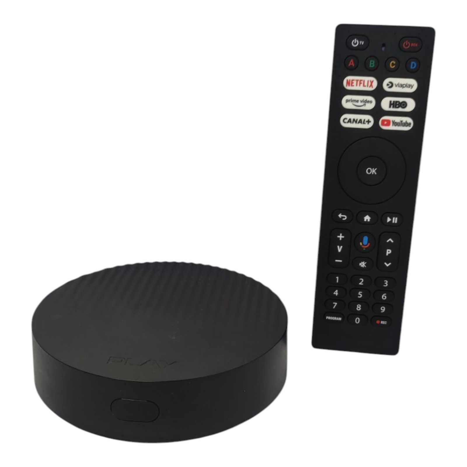 Dekoder Play Box TV DV8990 wraz z oryginalnym pilotem oraz zasilaczem