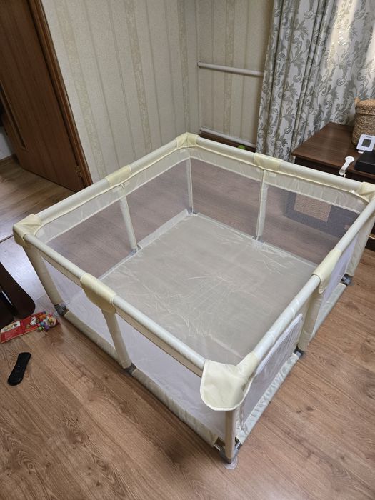 Манеж Дитячий ігровий 120х120 Сухий басейн Бежевий (MG09)